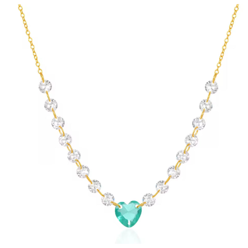 Ocean Breeze Heart Necklace