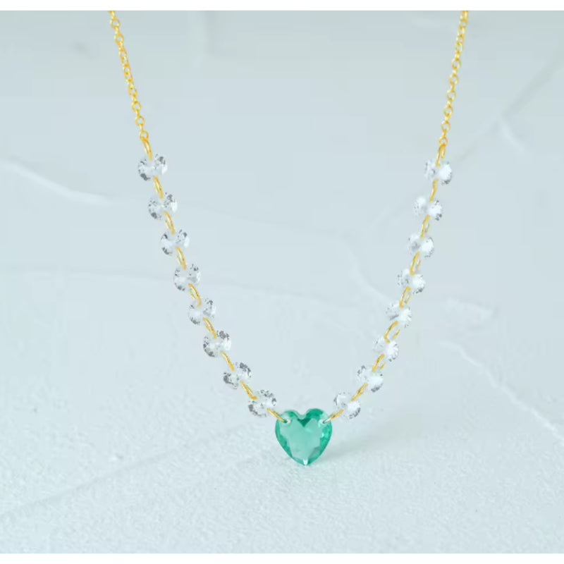 Ocean Breeze Heart Necklace