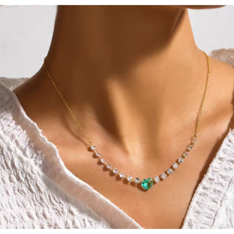 Ocean Breeze Heart Necklace