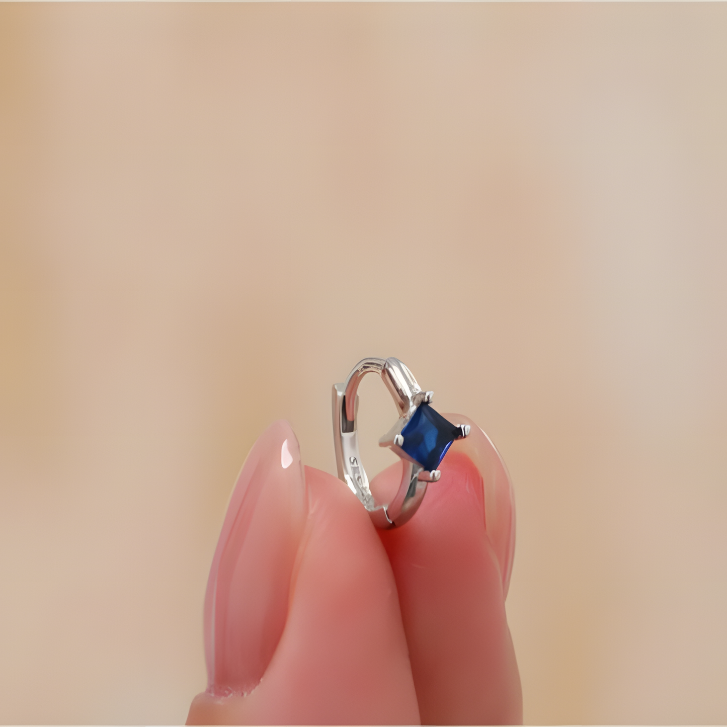 Ocean's Embrace Blue Zircon Hoops