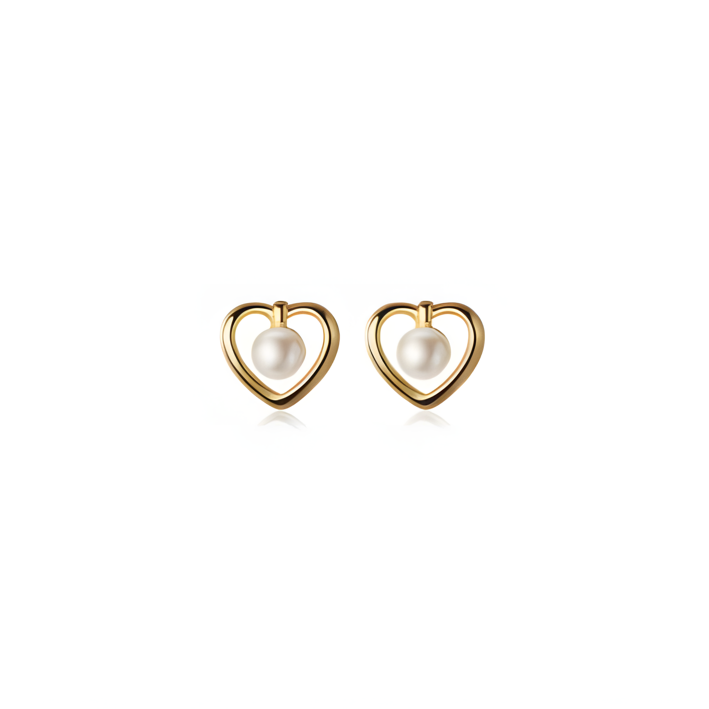 Sweetheart Pearl Stud Earrings
